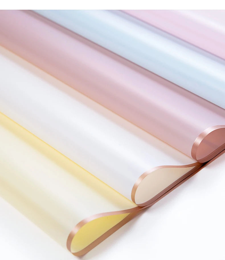 Flower Wrapping Paper with Golden Edges