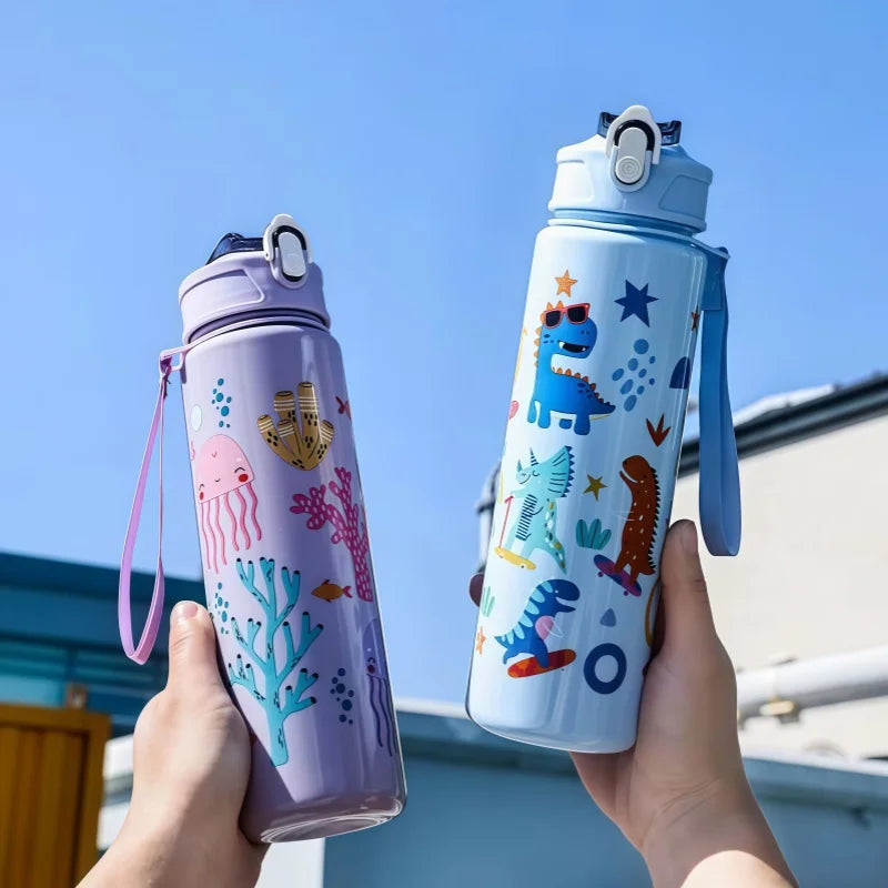 Water Bottle For Kids -  Leakproof Plastic Water Bottles