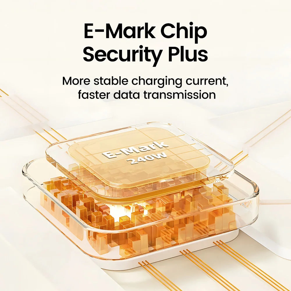 240W 4 in 1 Fast Charging Cable USB-A/USB-C to Type-C & Lightning