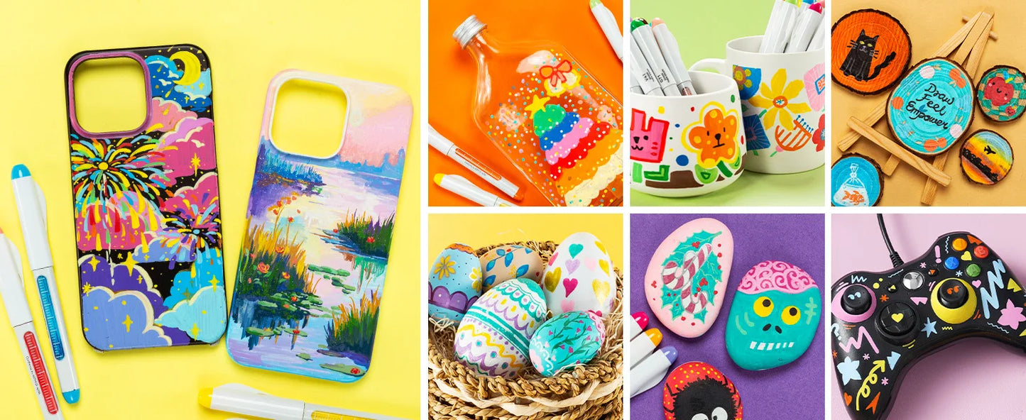 Ohuhu 24-Color Acrylic Paint Markers