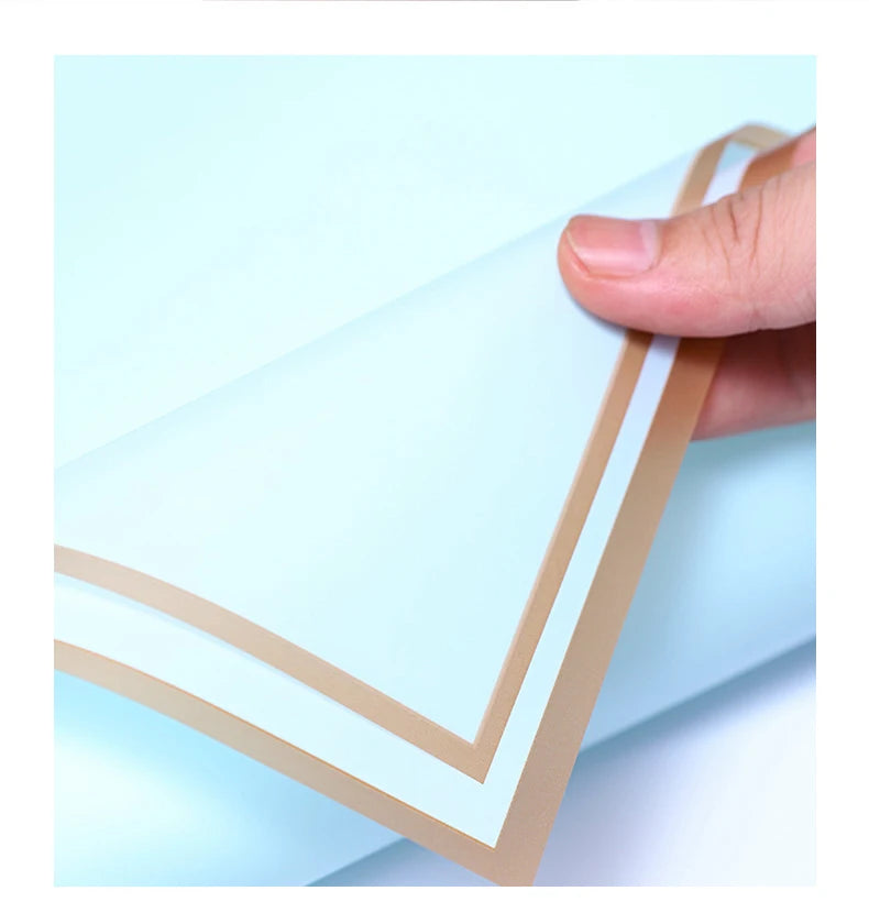 Flower Wrapping Paper with Golden Edges