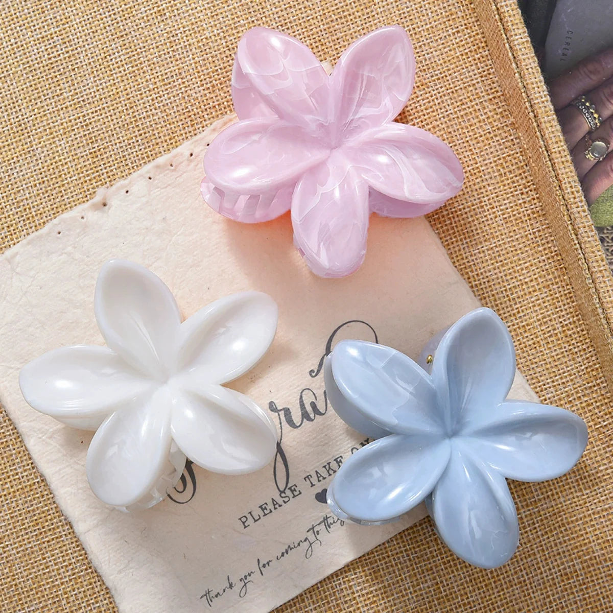 Gradient Flower Hair Clips