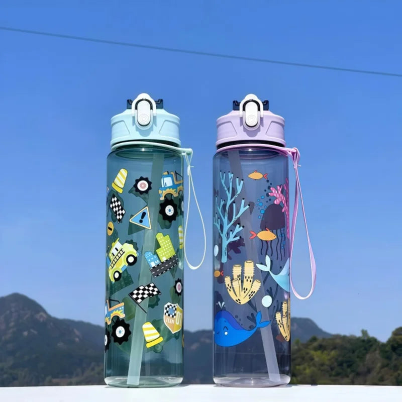 Water Bottle For Kids -  Leakproof Plastic Water Bottles