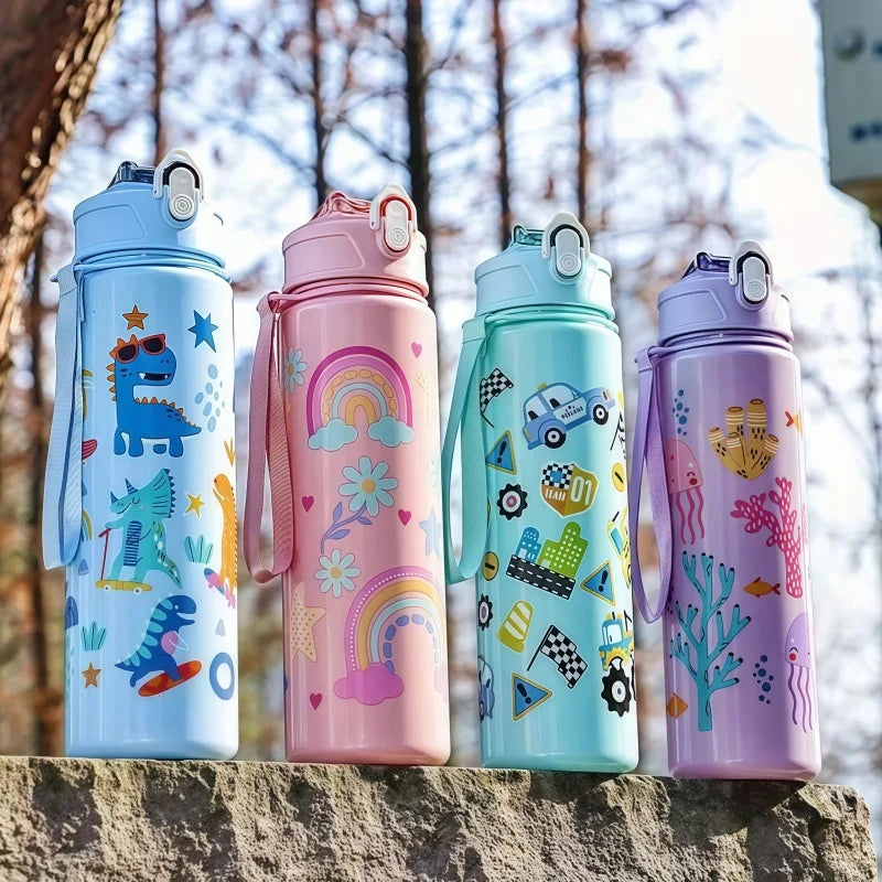 Water Bottle For Kids -  Leakproof Plastic Water Bottles