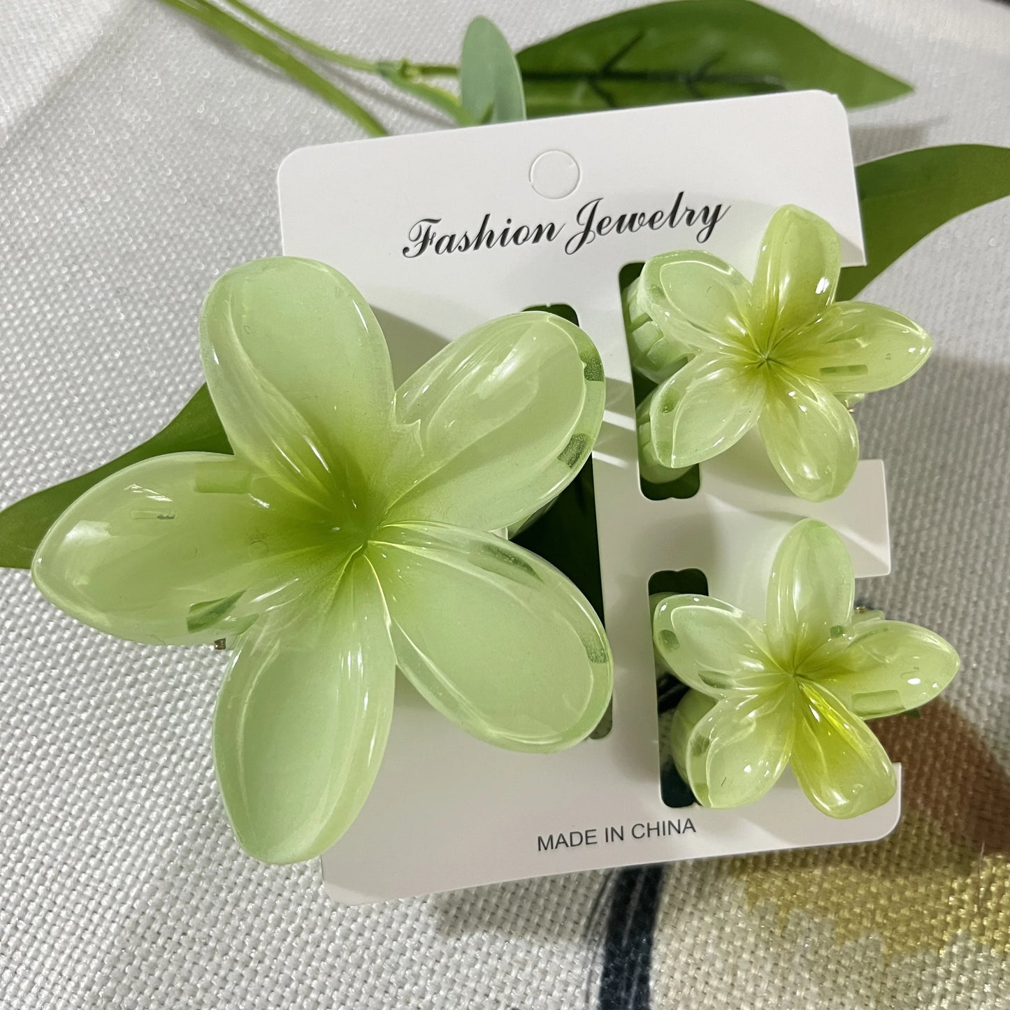 Gradient Flower Hair Clips