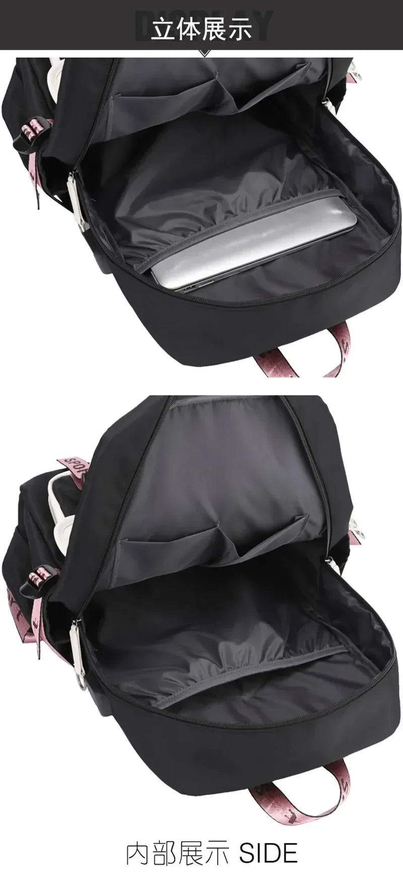 Trendy 2025 KPop Movie Print Backpack for Girls & Boys