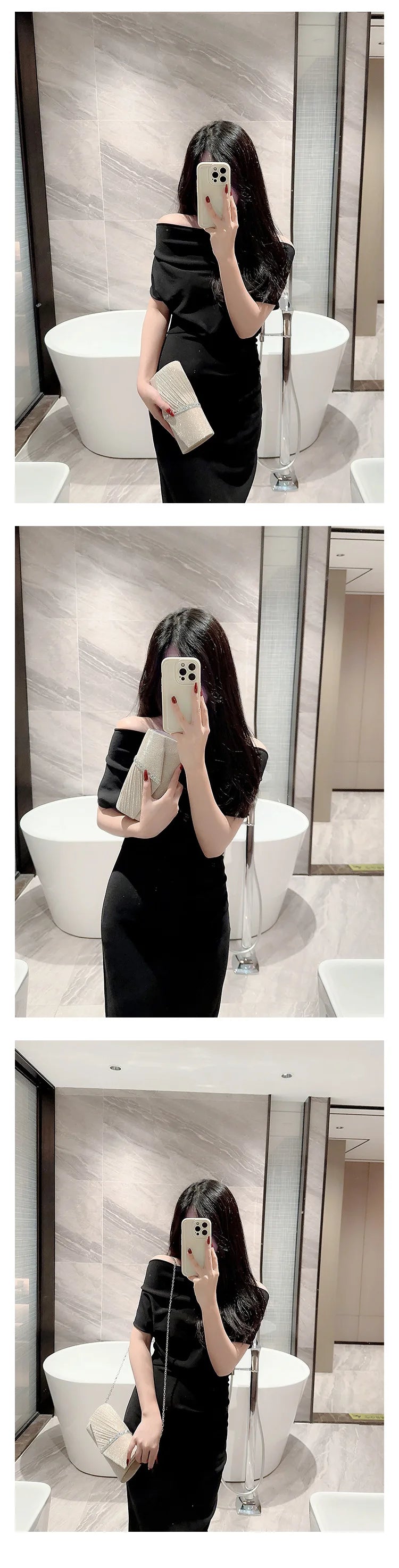 Silver Clutch Evening Bag