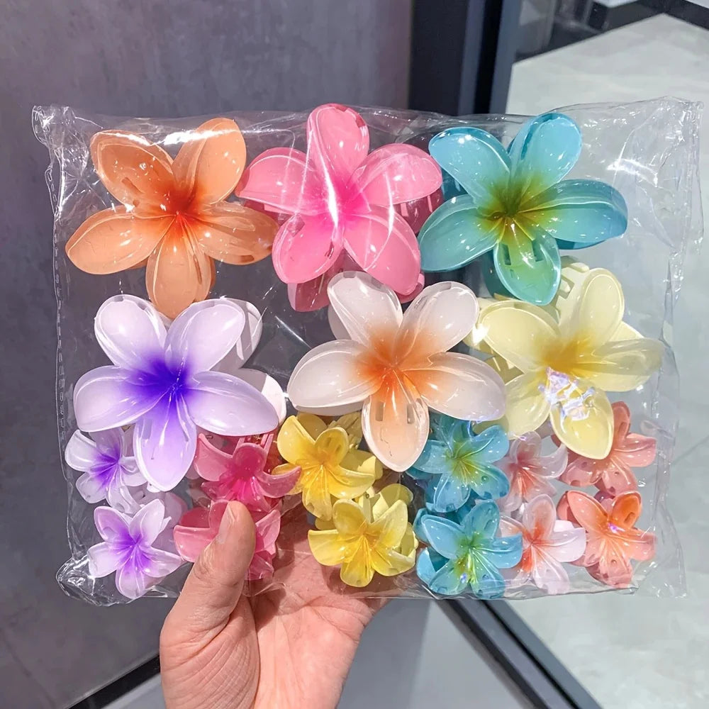 Gradient Flower Hair Clips