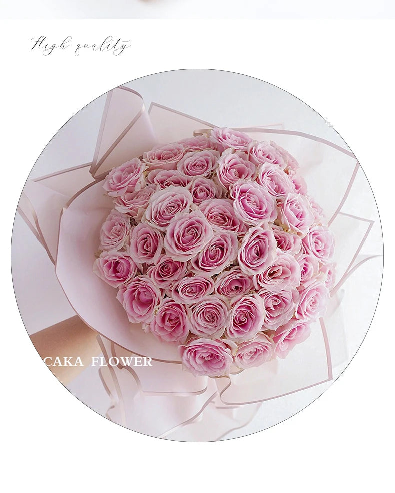 Flower Wrapping Paper with Golden Edges