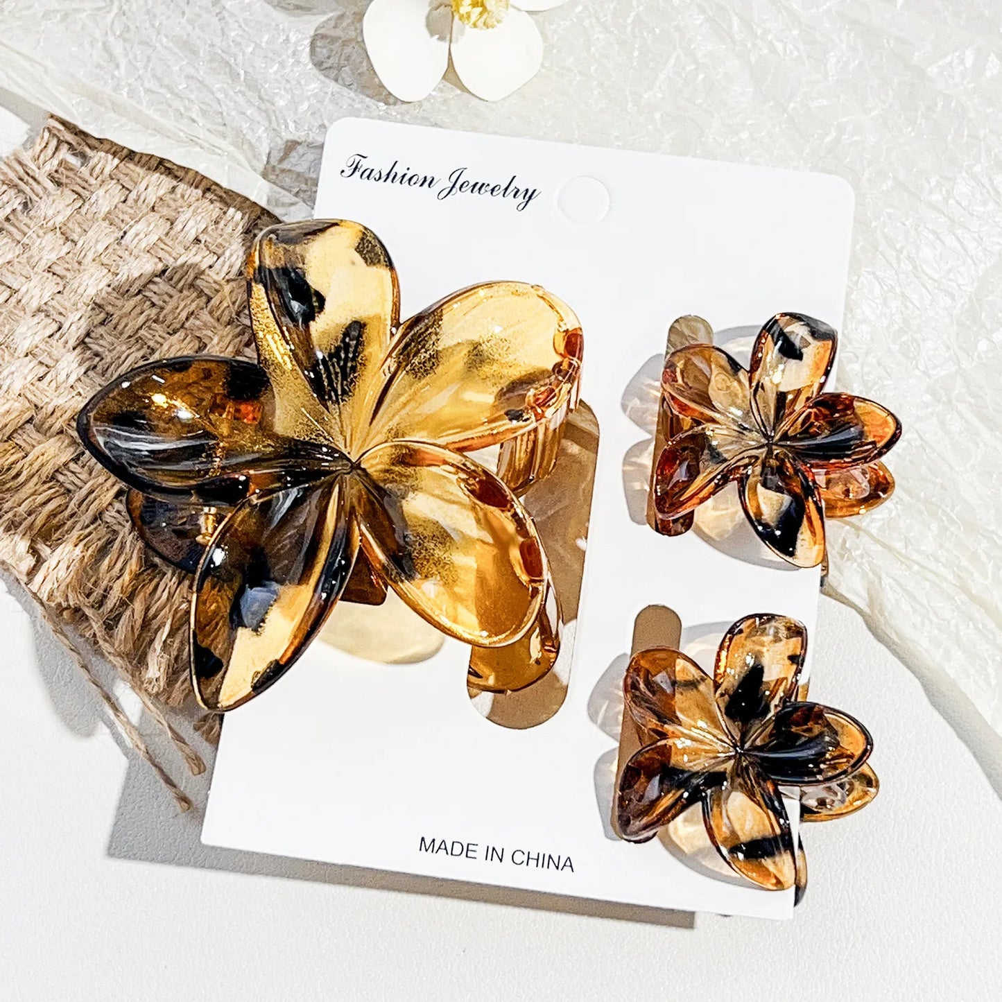 Gradient Flower Hair Clips