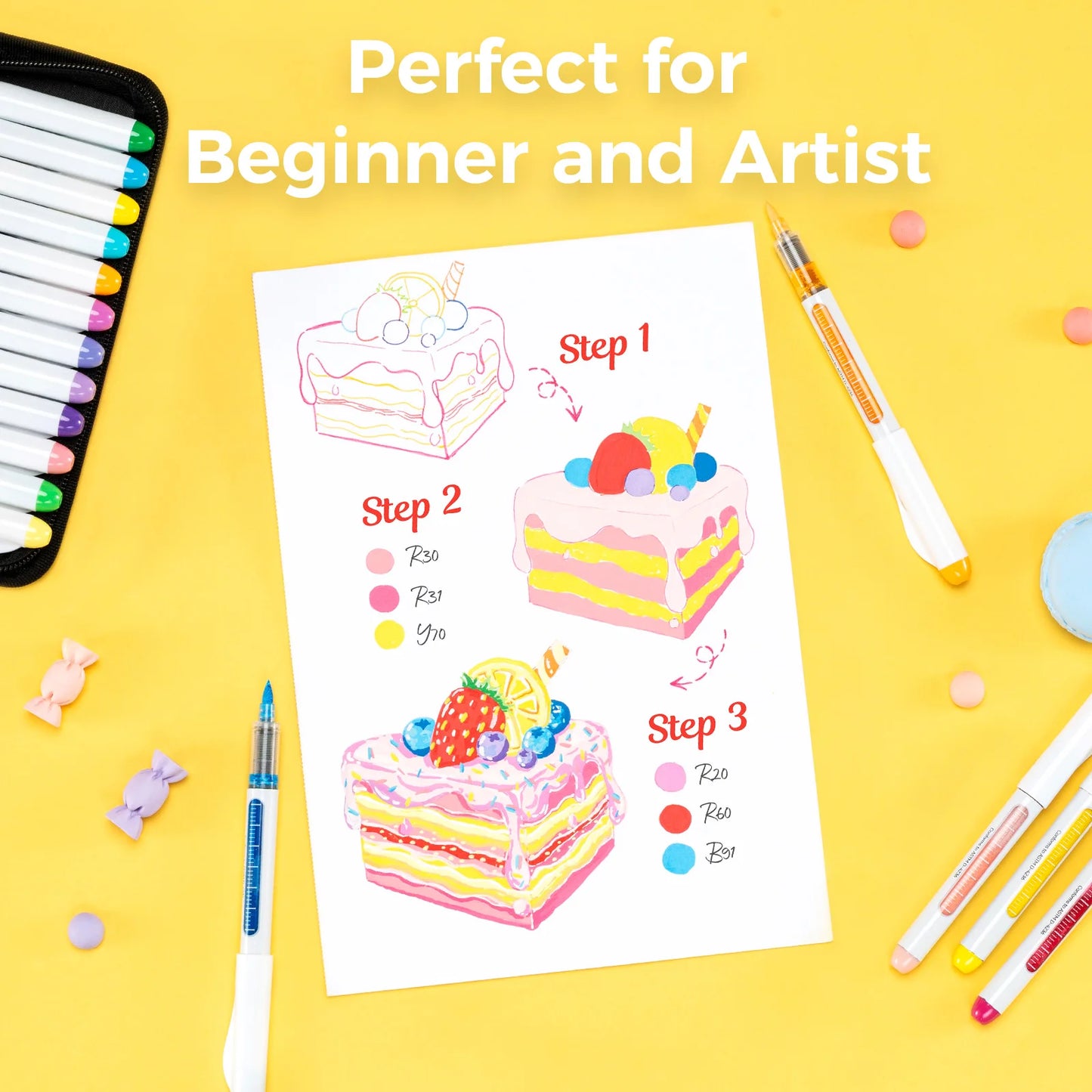 Ohuhu 24-Color Acrylic Paint Markers