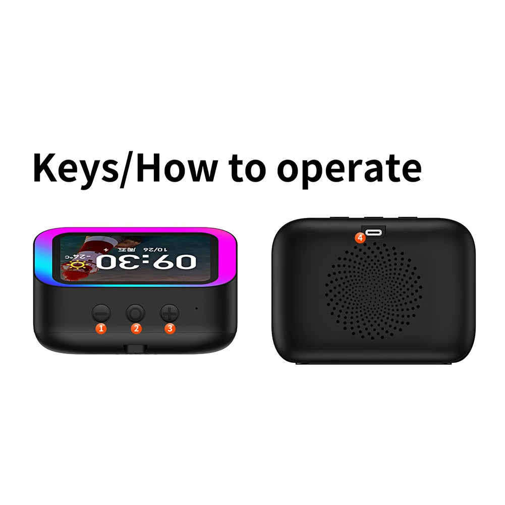 Multifunctional Smart Speaker with Clock & Weather