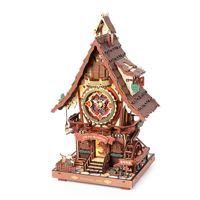 3D Wooden Clock Puzzle