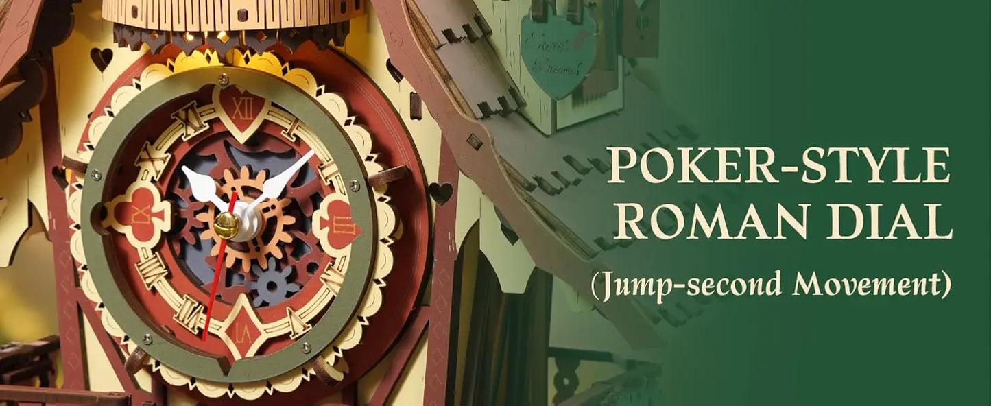 3D Wooden Clock Puzzle