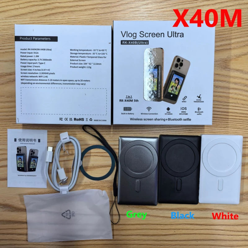 Magnetic Wireless Phone Selfie Monitor