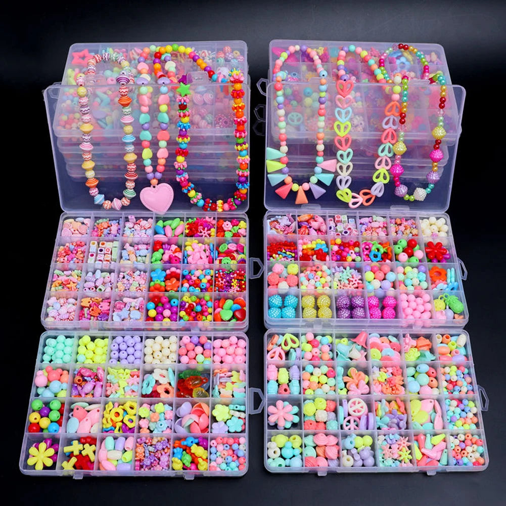 500pcs DIY Beaded Bracelet & Necklace Craft Set