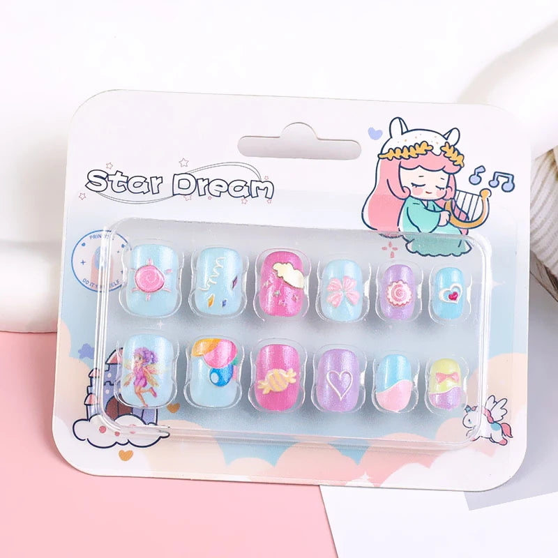3D Cartoon Fake Nails for Girls