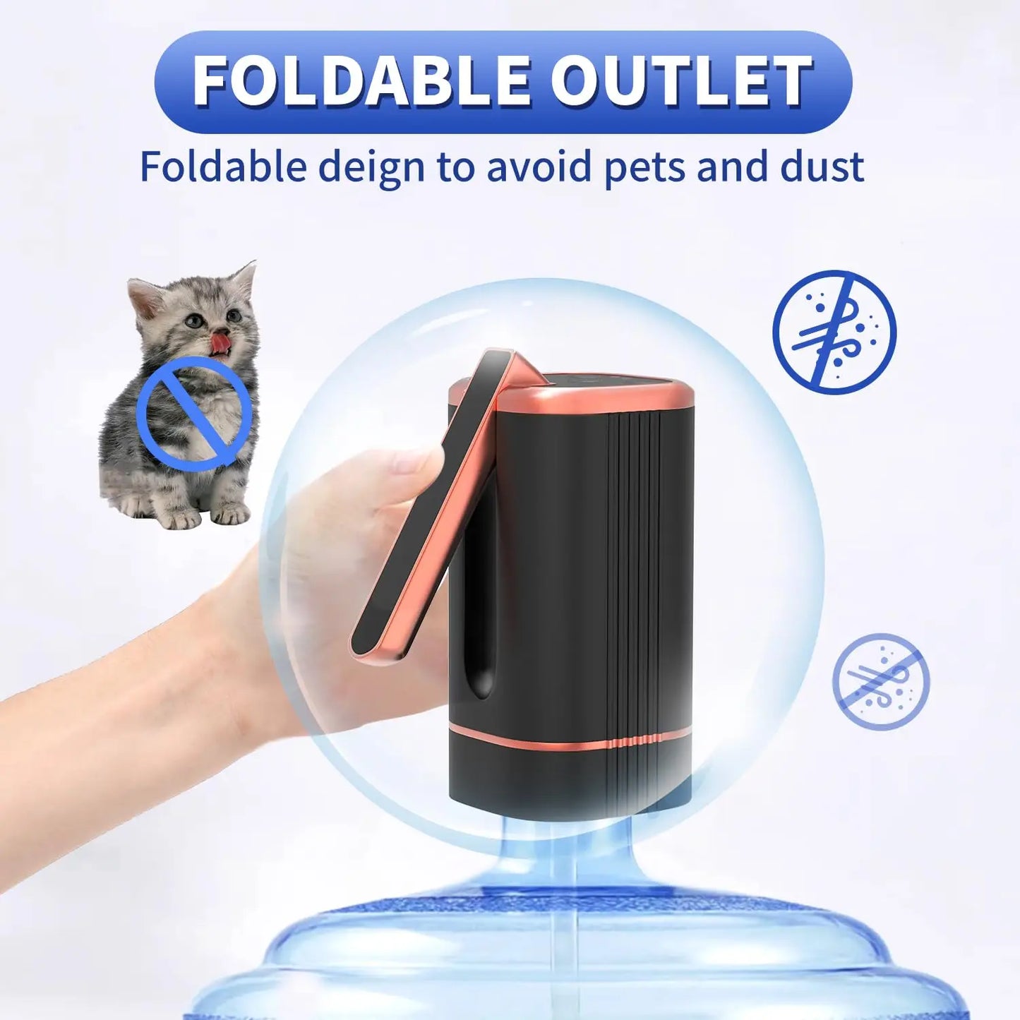Portable USB Water Dispenser for 2–5 Gallon Bottles