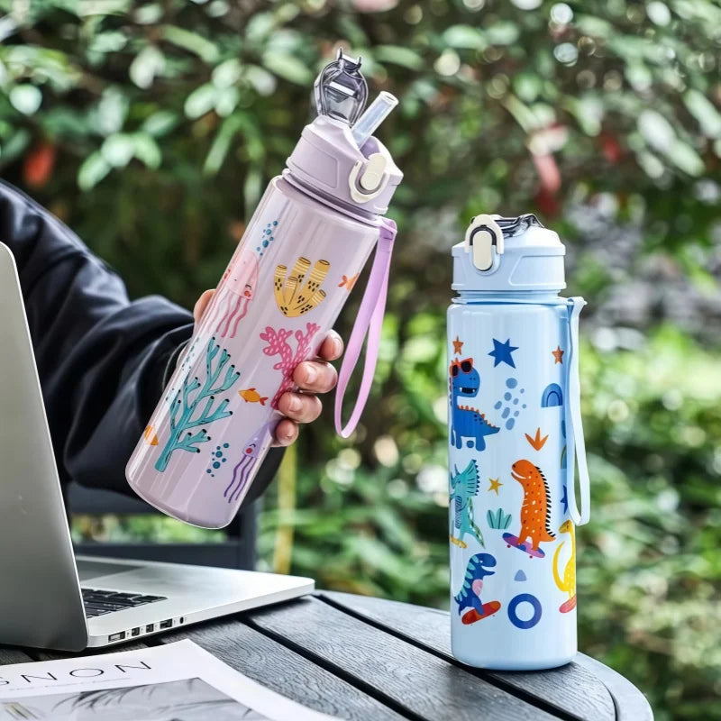 Water Bottle For Kids -  Leakproof Plastic Water Bottles