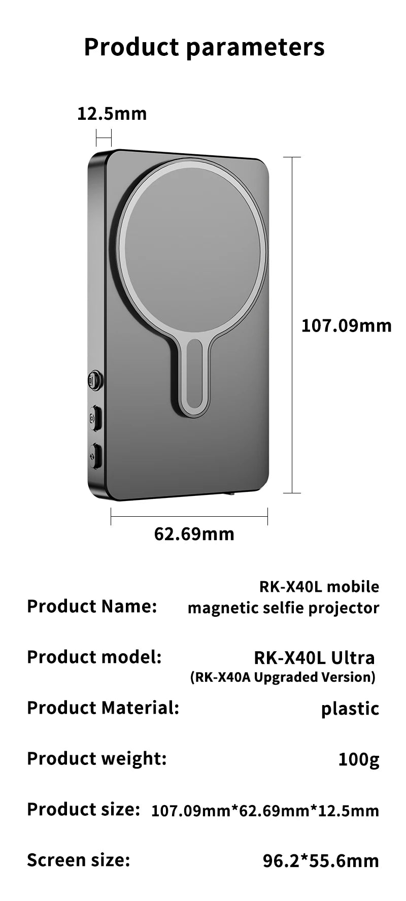 Magnetic Wireless Phone Selfie Monitor