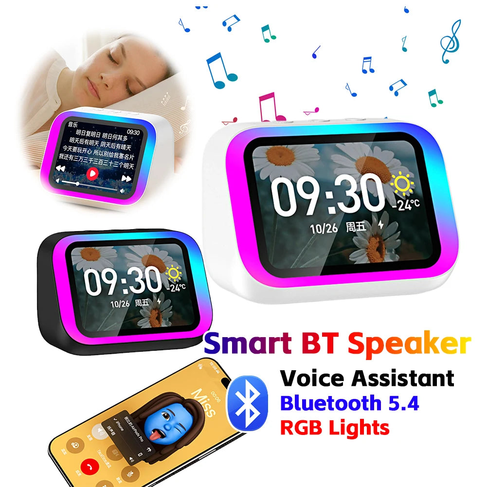 Multifunctional Smart Speaker with Clock & Weather