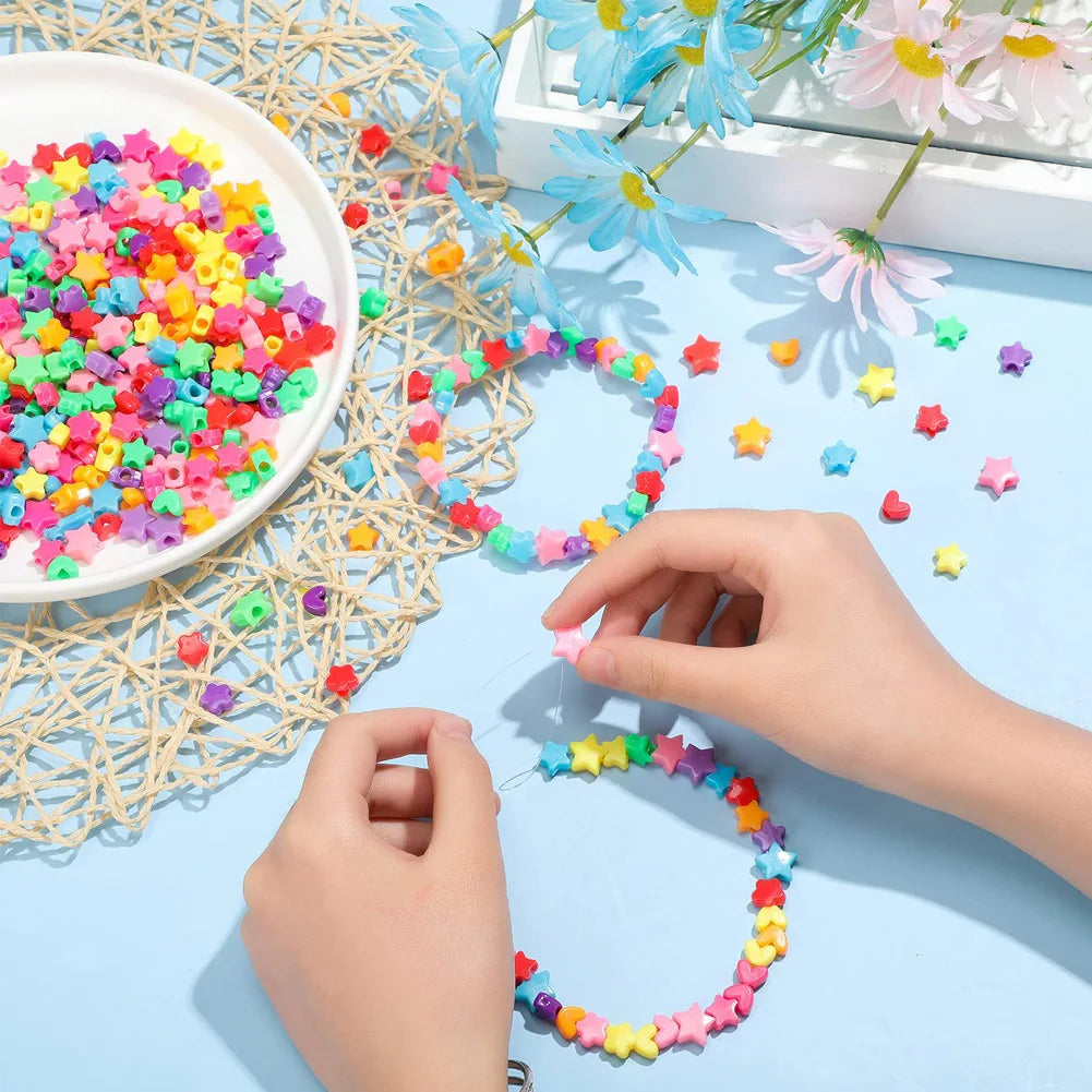 500pcs DIY Beaded Bracelet & Necklace Craft Set