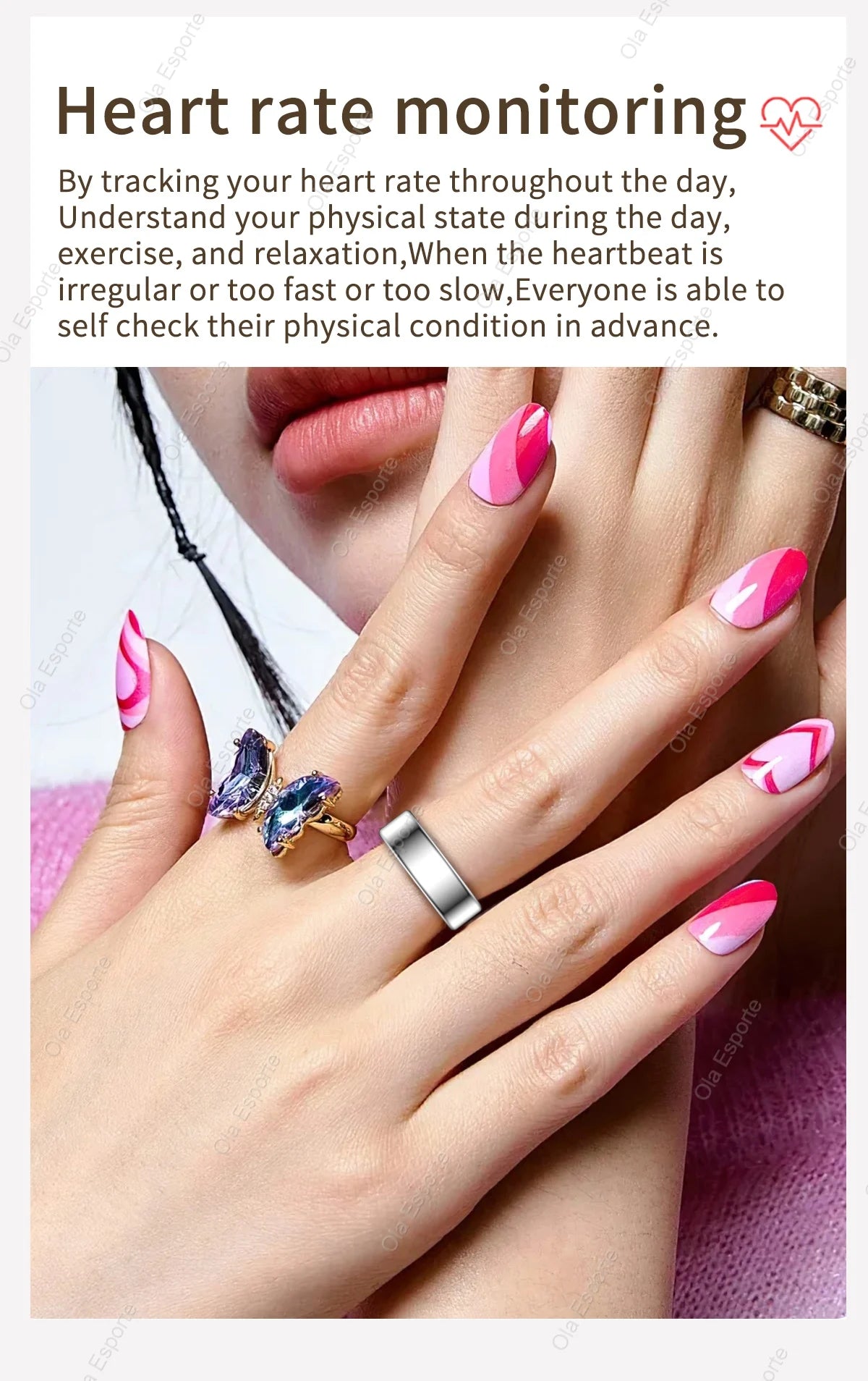 2025 Smart Ring Bluetooth Heart Rate SpO2 Fitness Tracker Waterproof