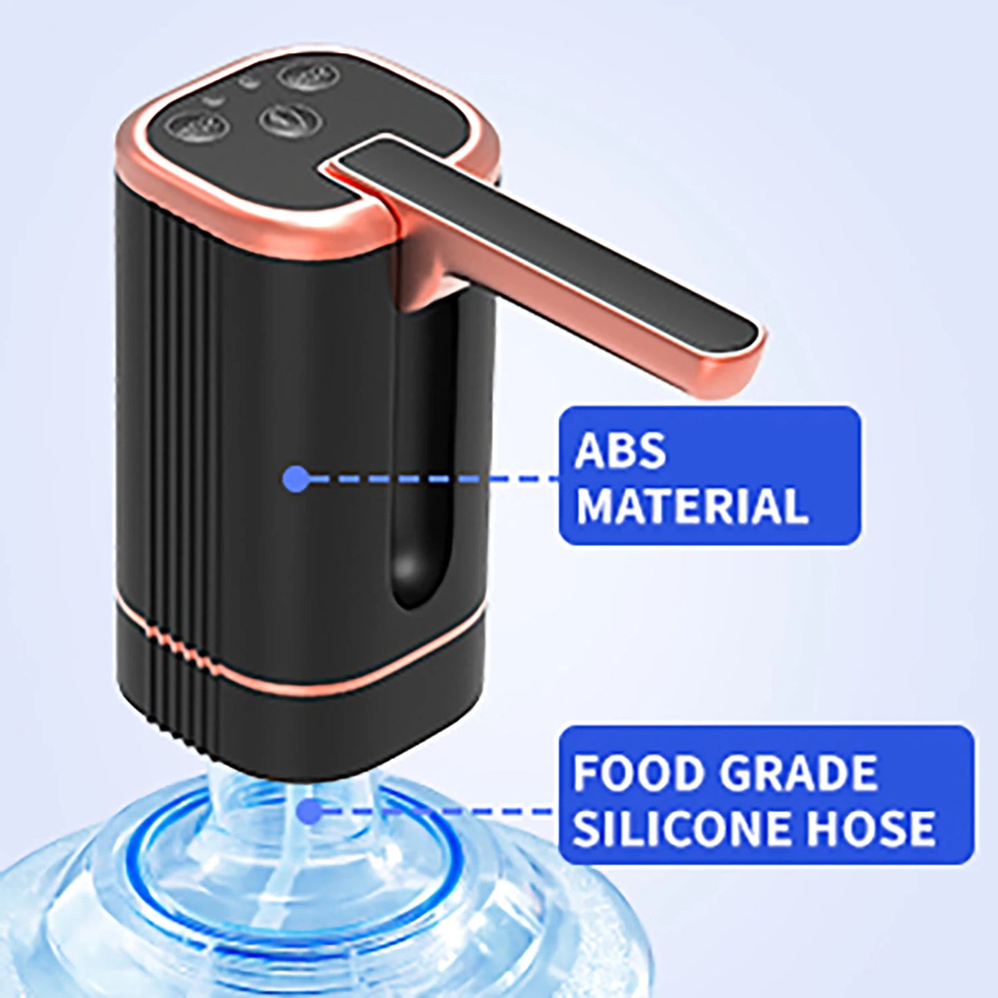 Portable USB Water Dispenser for 2–5 Gallon Bottles