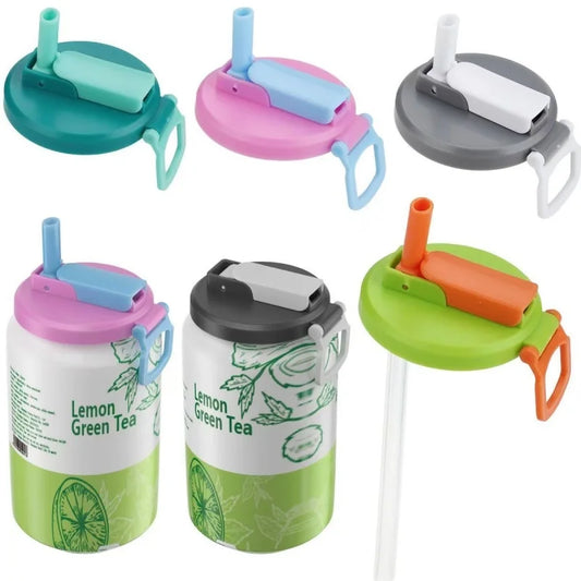 Can Lid With Silicone Straw