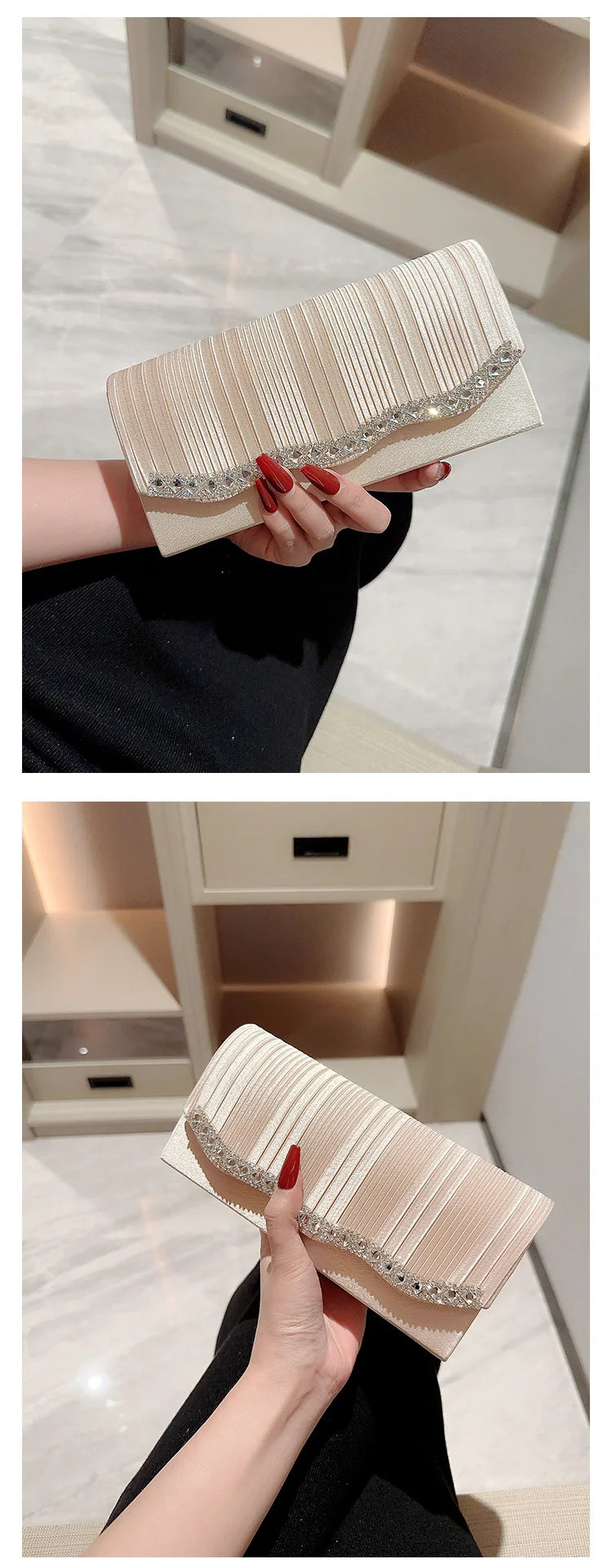 Silver Clutch Evening Bag