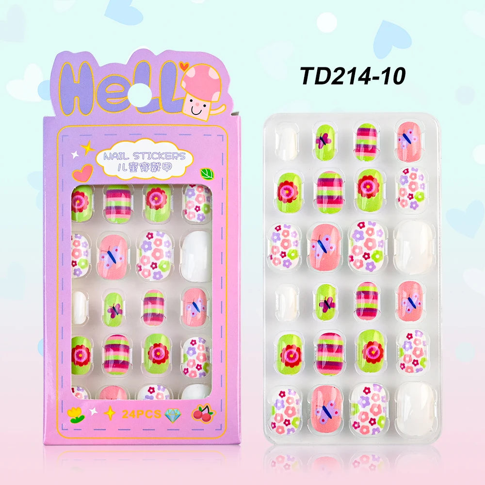 3D Cartoon Fake Nails for Girls