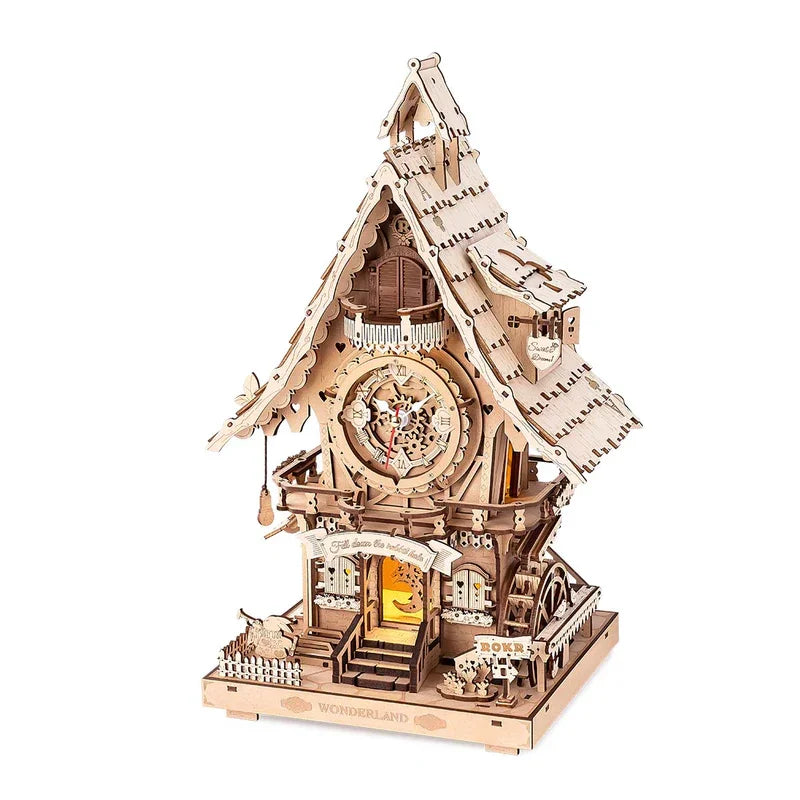3D Wooden Clock Puzzle