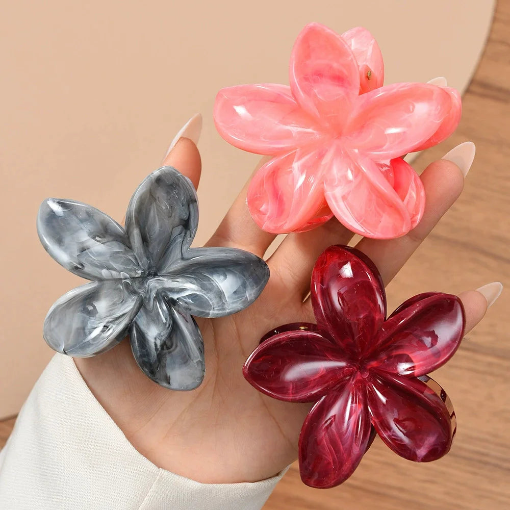 Gradient Flower Hair Clips