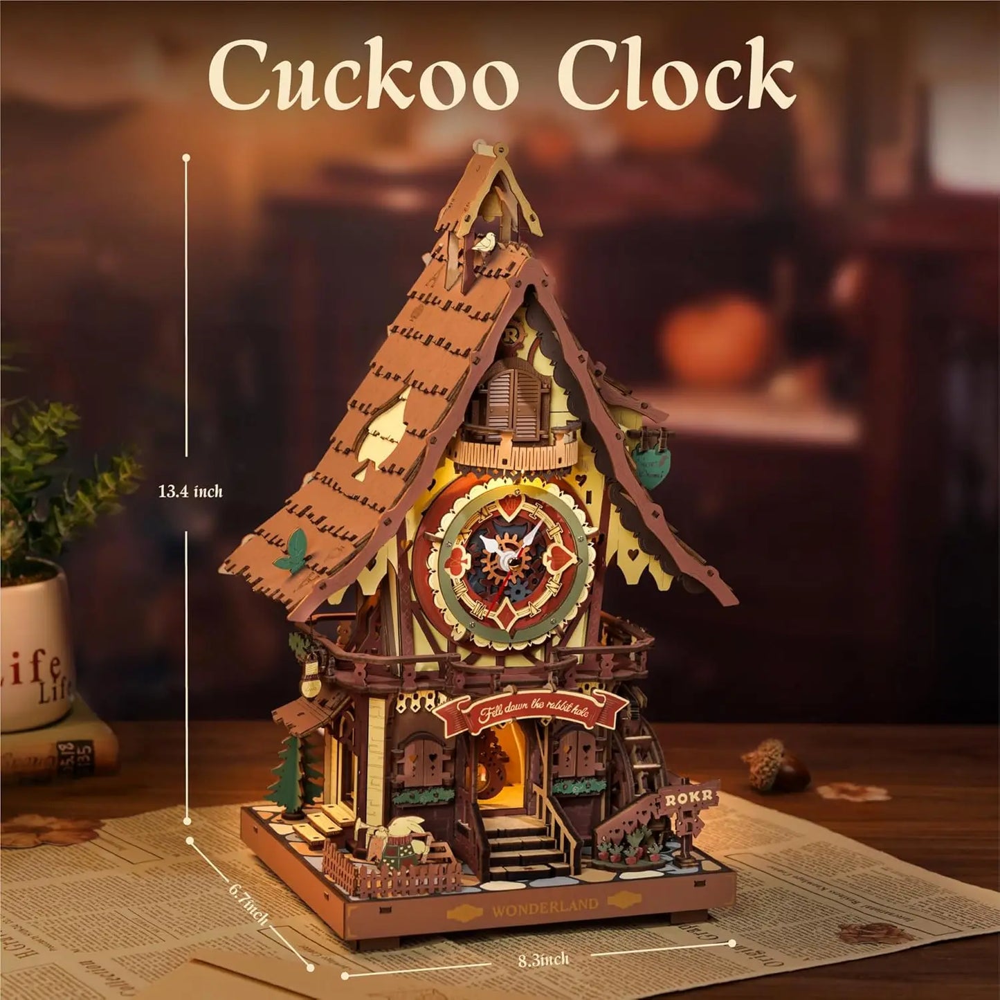 3D Wooden Clock Puzzle
