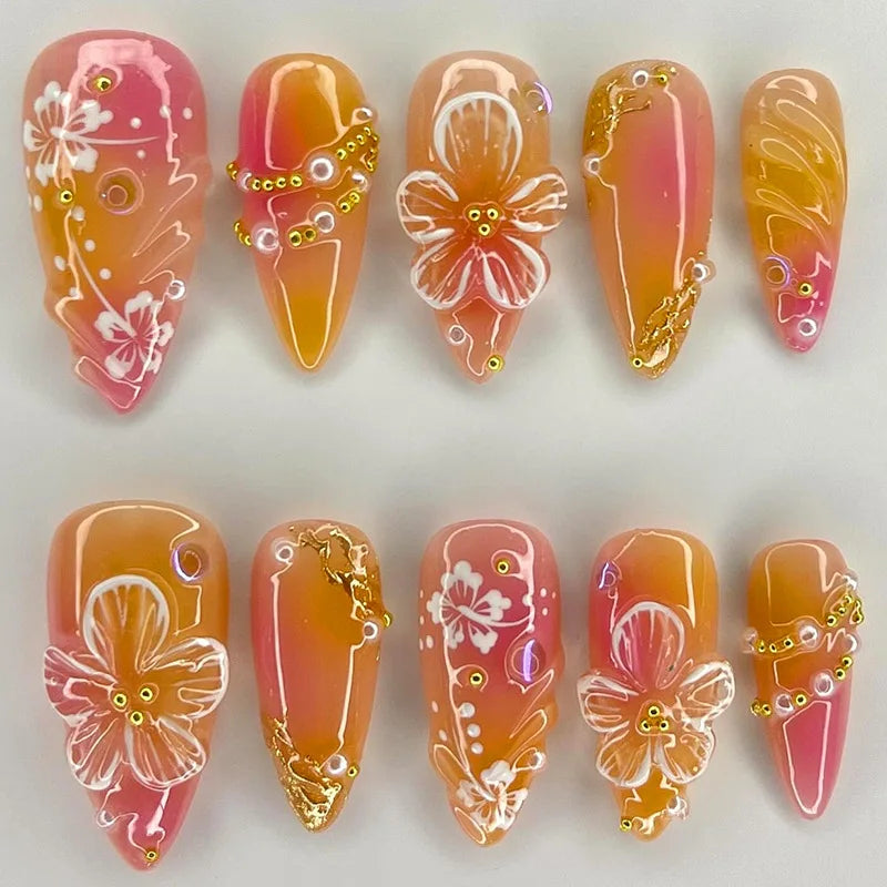 3D Design False Press on Nails