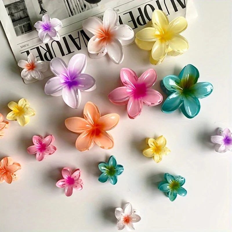 Gradient Flower Hair Clips