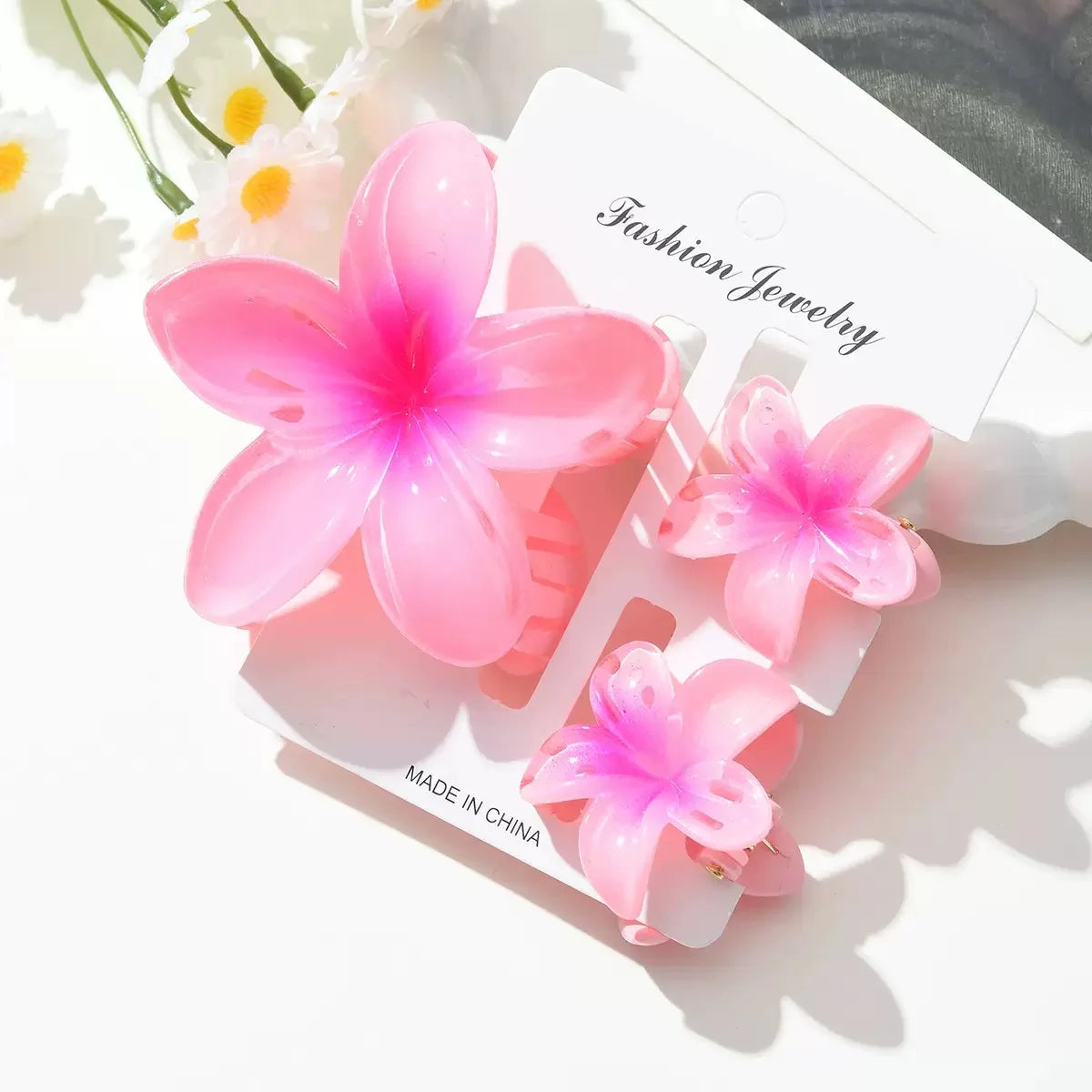 Gradient Flower Hair Clips