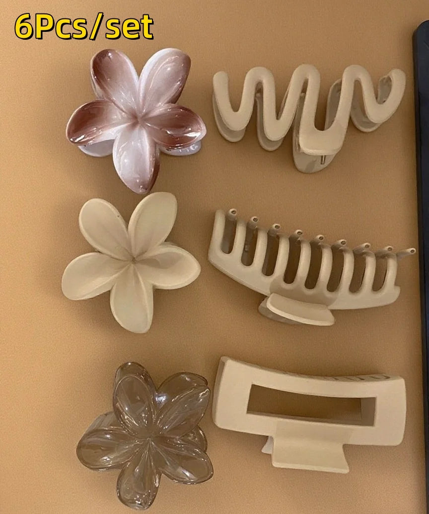 Gradient Flower Hair Clips