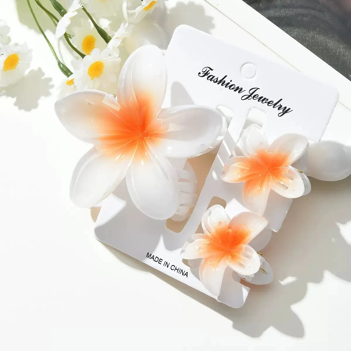 Gradient Flower Hair Clips