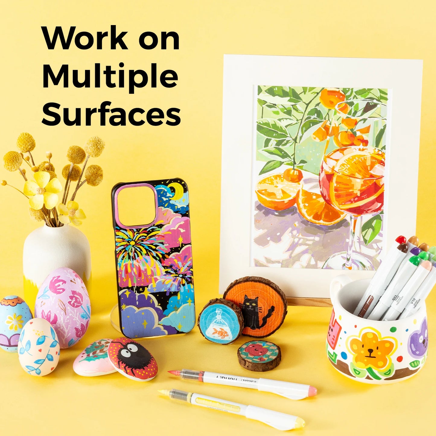 Ohuhu 24-Color Acrylic Paint Markers