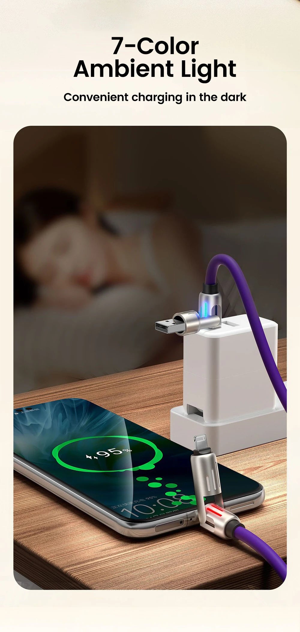 240W 4 in 1 Fast Charging Cable USB-A/USB-C to Type-C & Lightning