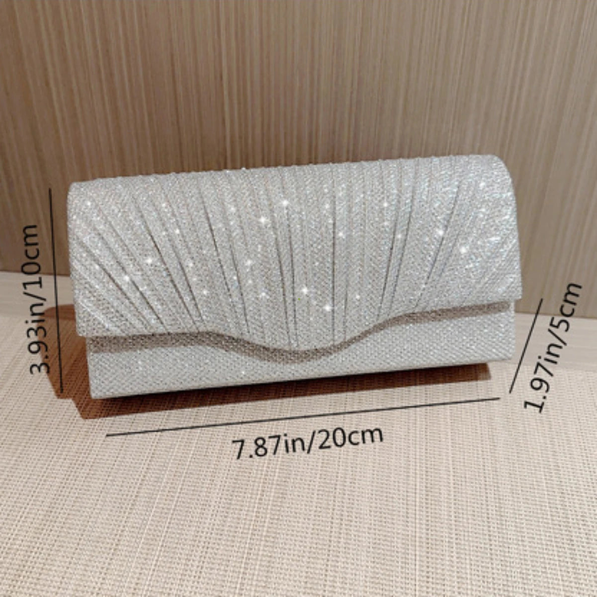 Silver Clutch Evening Bag
