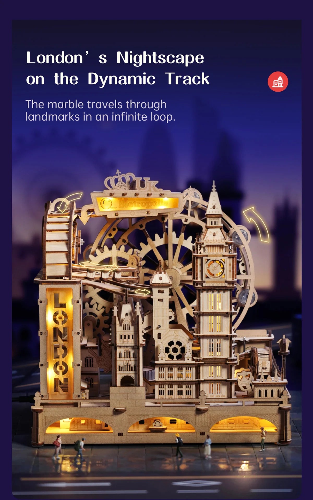 London Cityscape 3D Wooden Puzzle