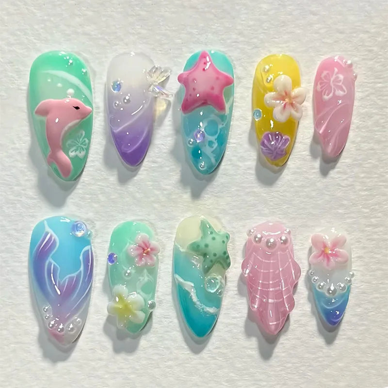 3D Design False Press on Nails