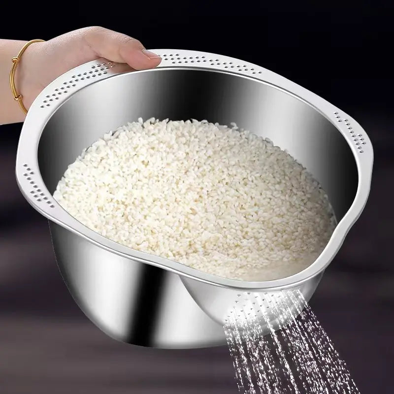 Rice Washer Strainer Bowl