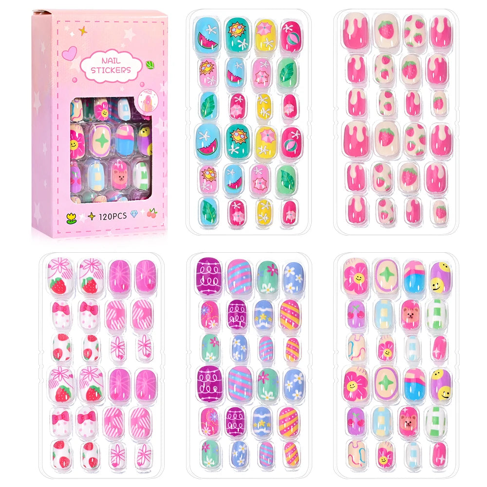 3D Cartoon Fake Nails for Girls