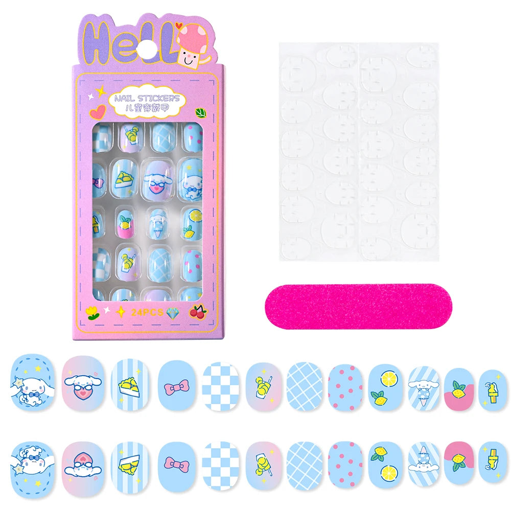 3D Cartoon Fake Nails for Girls