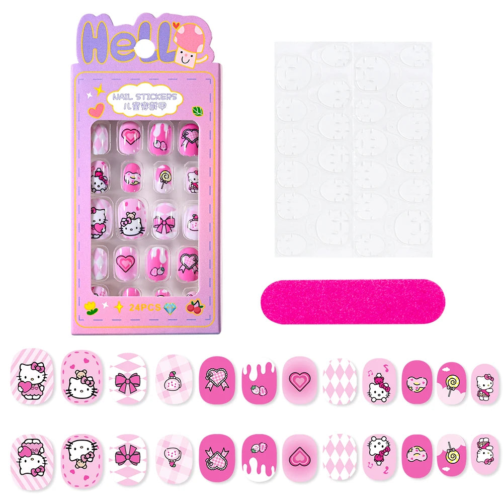 3D Cartoon Fake Nails for Girls