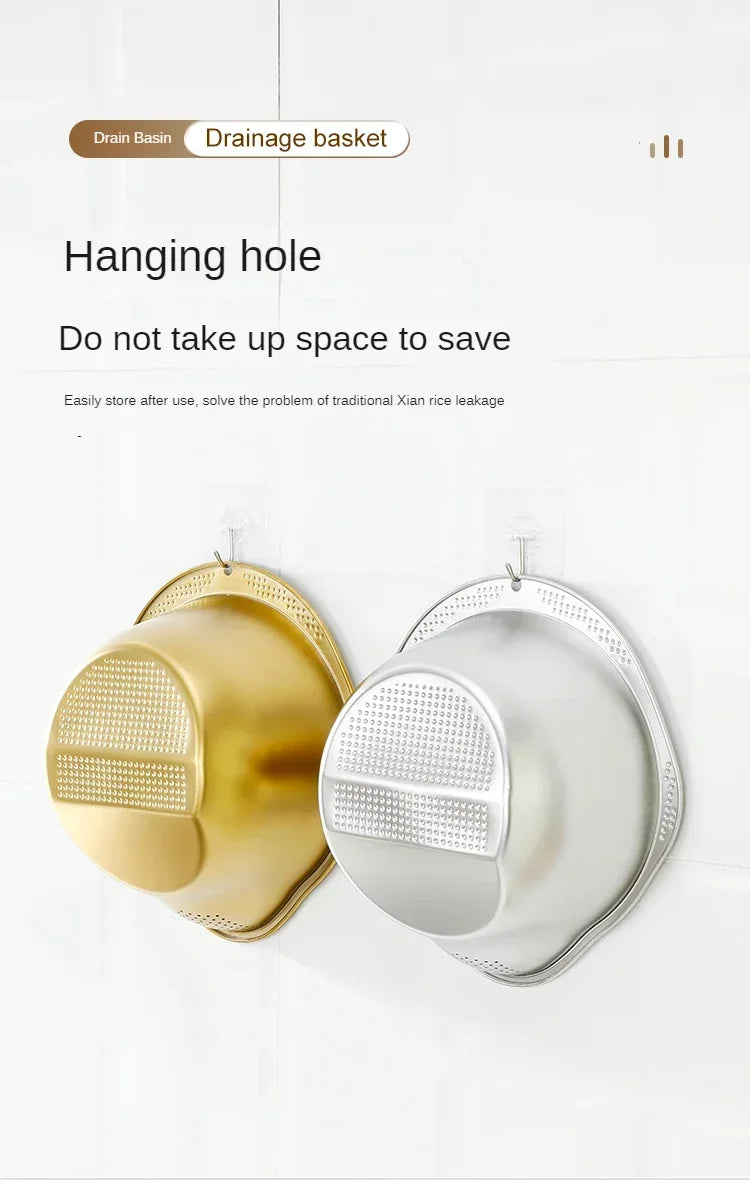 Rice Washer Strainer Bowl