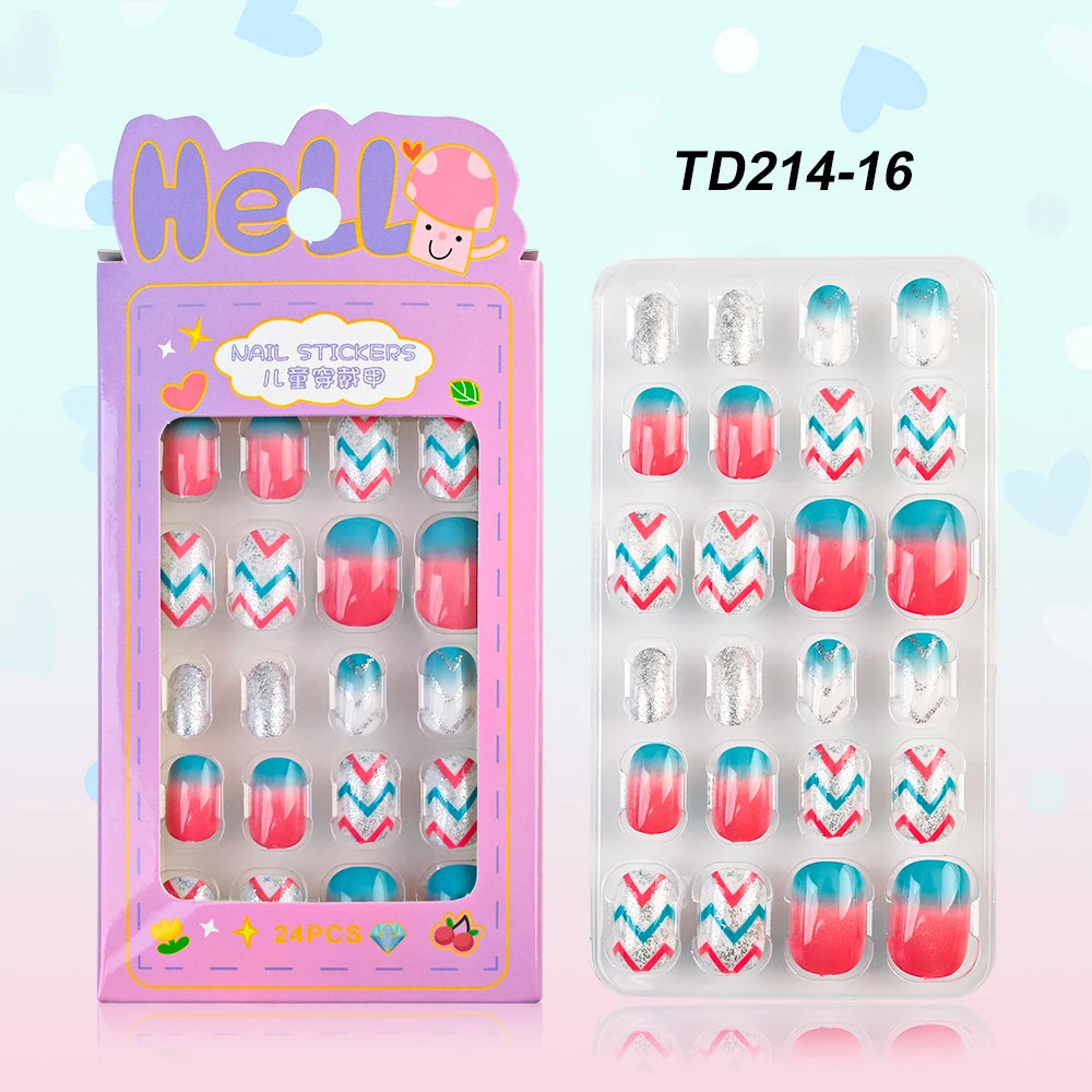 3D Cartoon Fake Nails for Girls